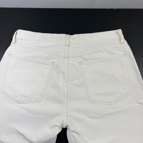 Agolde Jeans 90s White Pinch Waist Woman's Size 32 High Rise Button Fly Straight - Picture 3 of 12
